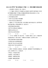 2022-2023学年广西玉林地区八年级（上）期末道德与法治试卷（含解析）