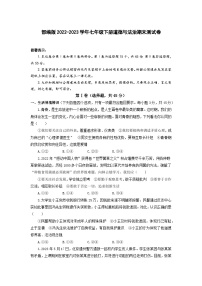 部编版2022-2023学年七年级下册道德与法治期末测试卷（含解析）
