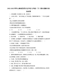 2022-2023学年云南省昆明市五华区七年级（下）期末道德与法治试卷（含解析）