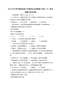 2022-2023学年青海省西宁市城东区名校联盟七年级（下）期末道德与法治试卷（含解析）