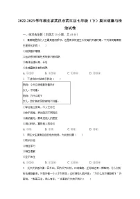 2022-2023学年湖北省武汉市武江区七年级(下)期末道德与法治试卷(含解析)