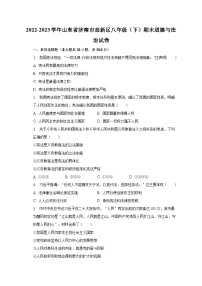 2022-2023学年山东省济南市高新区八年级（下）期末道德与法治试卷(含解析）