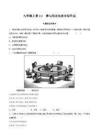 人教部编版九年级上册第二单元 民主与法治第三课 追求民主价值参与民主生活精品一课一练