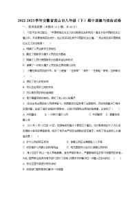2022-2023学年安徽省黄山市八年级（下）期中道德与法治试卷（含解析）