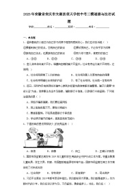 2023年安徽省安庆市太湖县望天学校中考三模道德与法治试题（含解析）