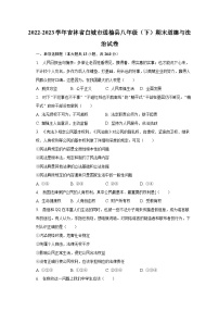 2022-2023学年吉林省白城市通榆县八年级（下）期末道德与法治试卷（含解析）