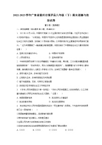 2022-2023学年广东省惠州市博罗县八年级（下）期末道德与法治试卷（含解析）