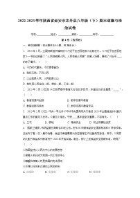 陕西省延安市志丹县2022-2023学年八年级下学期期末道德与法治试卷（含答案）