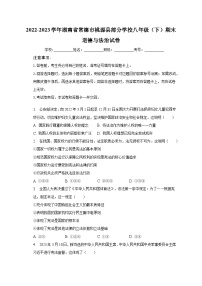 2022-2023学年湖南省常德市桃源县部分学校八年级（下）期末道德与法治试卷（含解析）