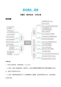 中考道德与法治二轮复习知识点梳理与检测专题四 精神家园　文明交流（含解析 ）