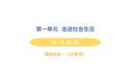 初中人教部编版在社会中成长作业ppt课件
