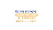 初中政治 (道德与法治)人教部编版九年级上册促进民族团结作业课件ppt