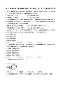 2022-2023学年安徽省宿州市砀山县七年级（下）期末道德与法治试卷(含答案解析)