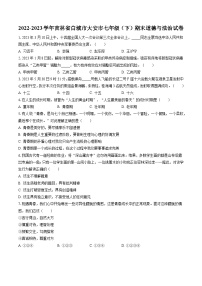 2022-2023学年吉林省白城市大安市七年级（下）期末道德与法治试卷(含答案解析)