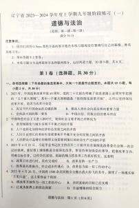 辽宁省沈阳市2023-2024学年九年级上学期10月月考道德与法治试题