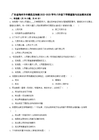 广东省梅州市丰顺县龙岗镇2022-2023学年八年级下学期道德与法治期末试卷（文字版，含解析）