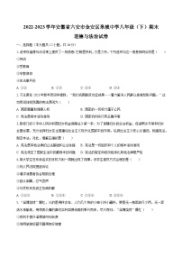 2022-2023学年安徽省六安市金安区皋城中学八年级（下）期末道德与法治试卷（含解析）