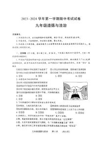 河南省濮阳市清丰县2023-2024学年九年级上学期11月期中道德与法治试题