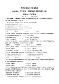 安徽省合肥市琥珀中学 2023-2024学年八年级上学期11月期中道德与法治试题