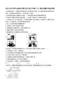 2022-2023学年山西省吕梁市交口县八年级（下）期末道德与法治试卷（含答案解析）