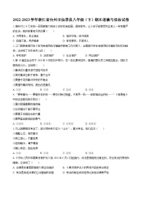 2022-2023学年浙江省台州市仙居县八年级（下）期末道德与法治试卷（含答案解析）