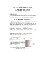 山东省聊城市东阿县2023-2024学年九年级上学期11月期中道德与法治试题