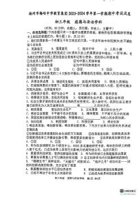 江苏省扬州市梅岭中学教育集团2023-2024学年九年级上学期11月期中道德与法治试题