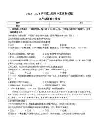 河南省驻马店市确山县2023-2024学年九年级上学期11月期中道德与法治试题