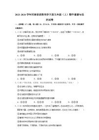 河南省洛阳市伊川县 2023-2024学年九年级上学期期中道德与法治试卷