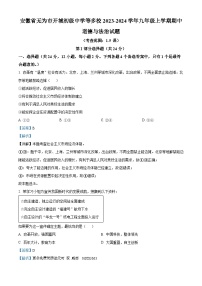 安徽省无为市开城初级中学等多校2023-2024学年九年级上学期期中道德与法治试题（解析版）