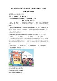 河北省邢台市2023-2024学年九年级上学期11月期中道德与法治试题（含解析）