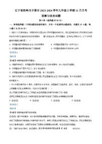 辽宁省铁岭市开原市2023-2024学年九年级上学期11月月考道德与法治试题（解析版）