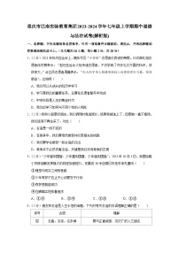 重庆市巴南实验教育集团2023-2024学年七年级上学期期中道德与法治试卷+