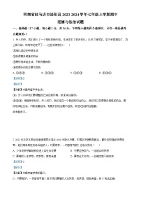 河南省驻马店市泌阳县2023-2024学年七年级上学期期中道德与法治试题（解析版）