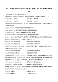 2022-2023学年湖北省武汉市武昌区八年级（上）期末道德与法治试卷（含详细答案解析）