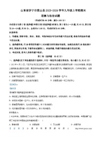 山东省济宁市梁山县2023-2024学年九年级上学期期末道德与法治试题