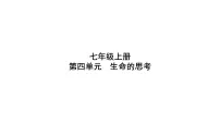 七年级上册第四单元 生命的思考 复习课件-2024年中考道德与法治一轮复习