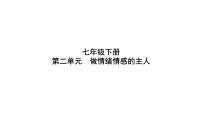 七年级下册第二单元做情绪情感的主人  复习课件-2024年中考道德与法治一轮复习