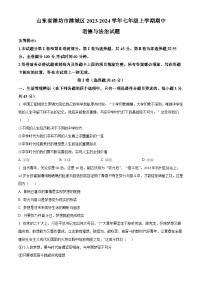 山东省潍坊市潍城区2023-2024学年七年级上学期期中道德与法治试题