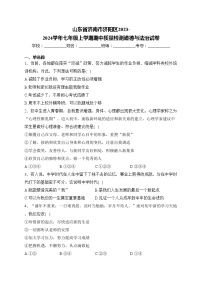 山东省济南市济阳区2023-2024学年七年级上学期期中质量检测道德与法治试卷(含答案)