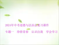 2024年中考道德与法治总复习课件专题一 珍惜青春 认识自我 学会学习