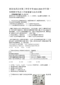 湖北省武汉市第三寄宿中学2022-2023学年第一学期期末考试八年级道德与法治试题