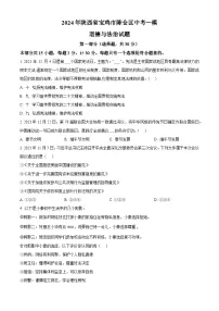 2024年陕西省宝鸡市陈仓区中考一模道德与法治试题（原卷版+解析版）