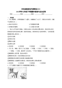 河北省秦皇岛市昌黎县2022-2023学年七年级下学期期中道德与法治试卷(含答案)