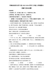 河南省洛阳市伊川县2023-2024学年八年级上学期期末 道德与法治试题（含解析）