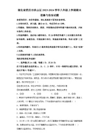 湖北省武汉市洪山区2023-2024学年八年级上学期期末 道德与法治试题（含解析）