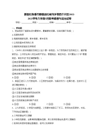 新疆吐鲁番市鄯善县吐峪沟乡等四个片区2022-2023学年八年级5月联考道德与法治试卷(含答案)