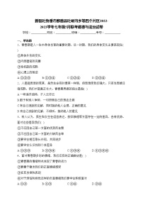 新疆吐鲁番市鄯善县吐峪沟乡等四个片区2022-2023学年七年级5月联考道德与法治试卷(含答案)