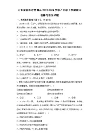 山东省临沂市莒南县2023-2024学年八年级上学期期末 道德与法治试题（含解析）