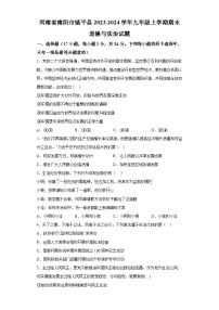 河南省南阳市镇平县2023-2024学年九年级上学期期末 道德与法治试题（含解析）